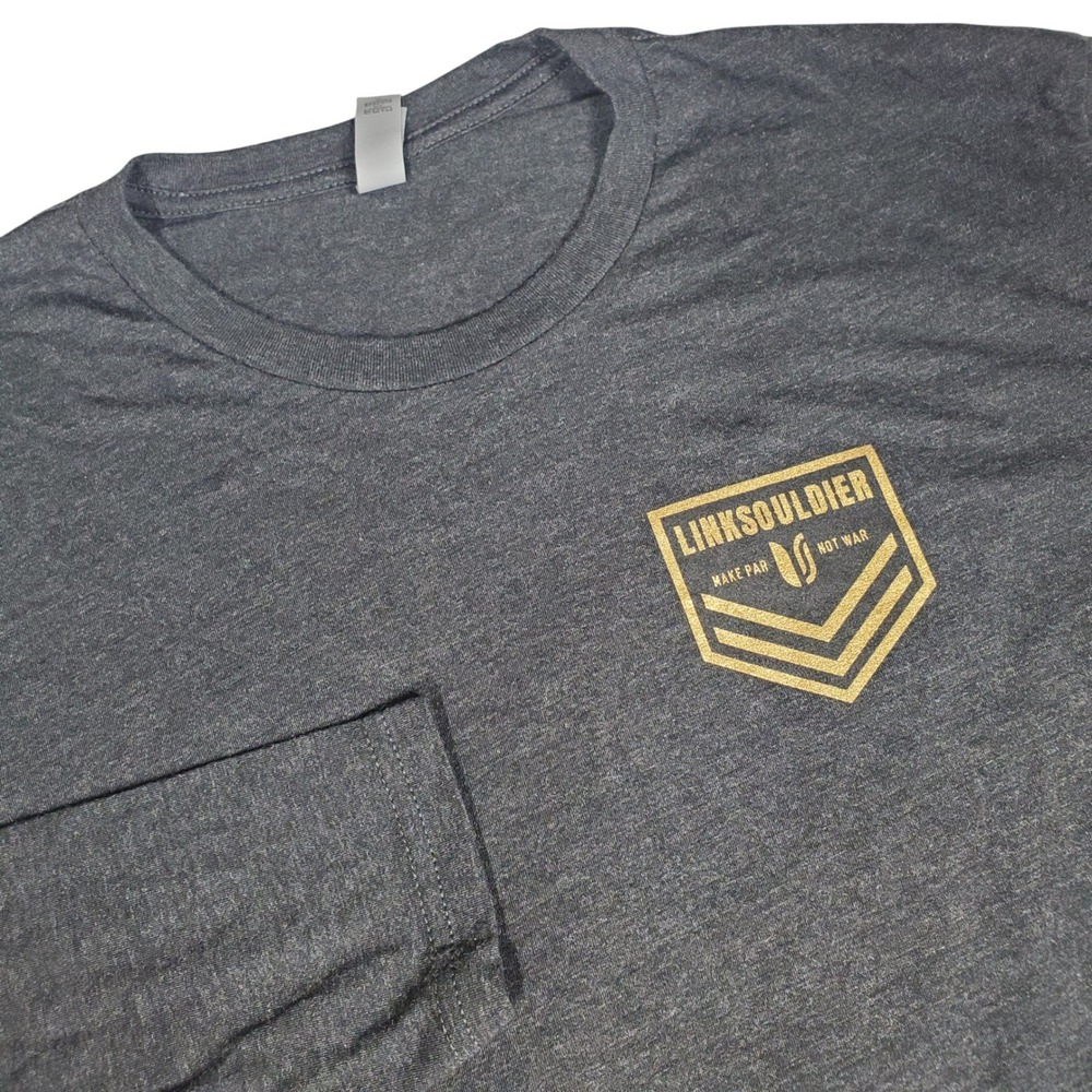 Linksoul Long Sleeve Crewneck Shirt Men L Black Linksouldier Mens Black Golf New